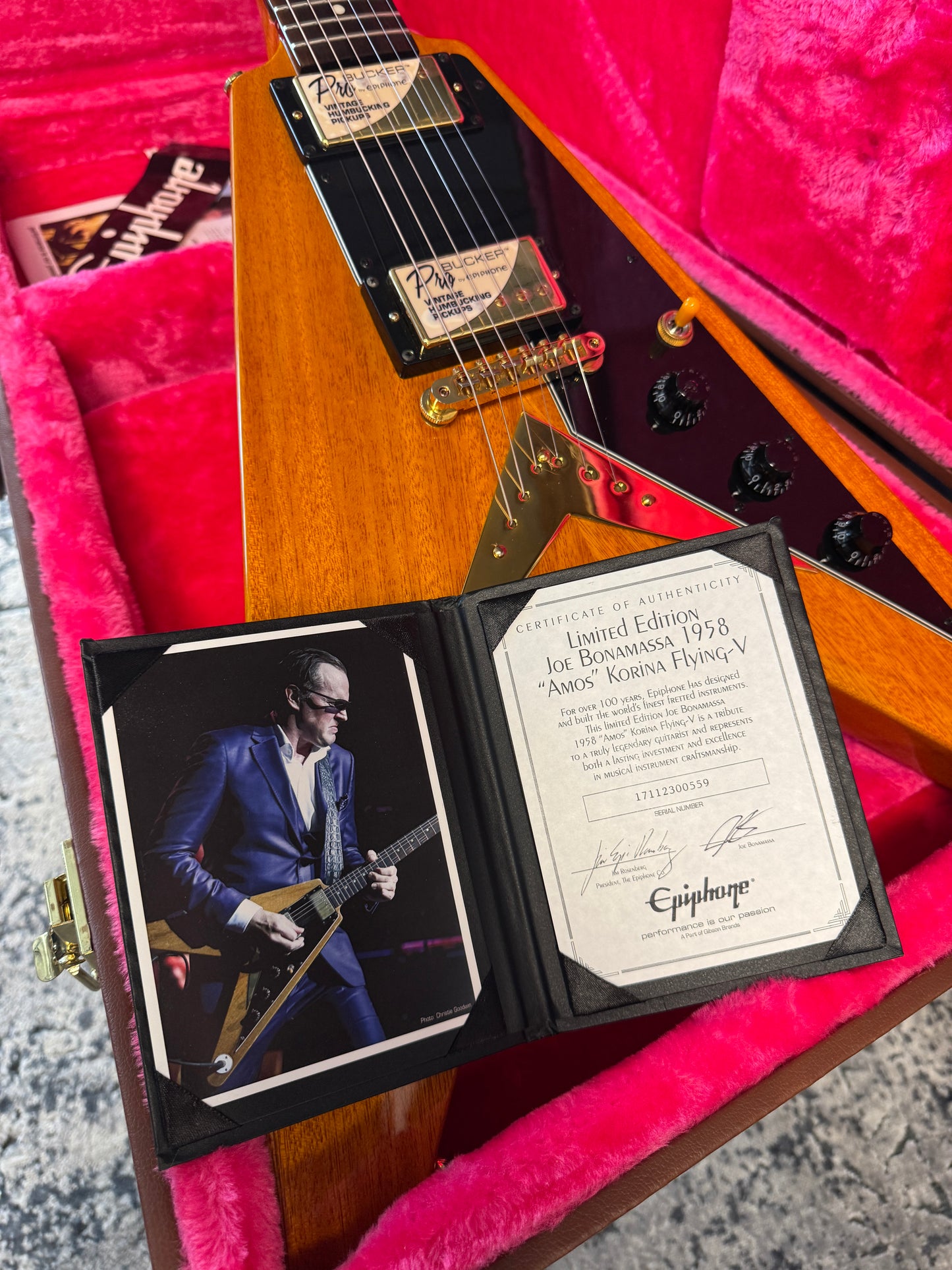 Epiphone Korina V Joe Bonamassa AMOS 1958 Signature