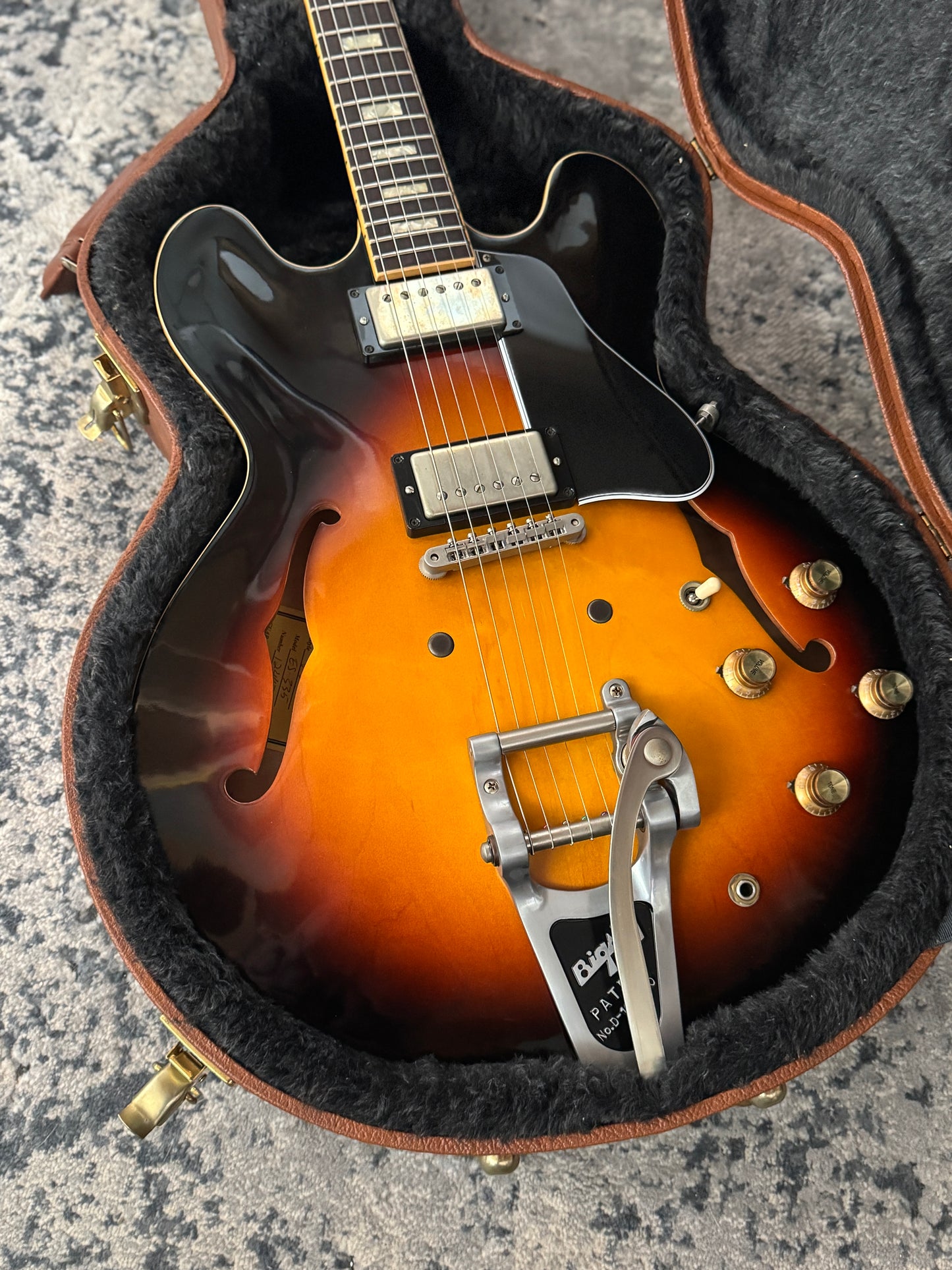 Gibson Memphis ES-335 Anchor Stud with Bigsby 2018 - Antique Vintage Sunburst VOS