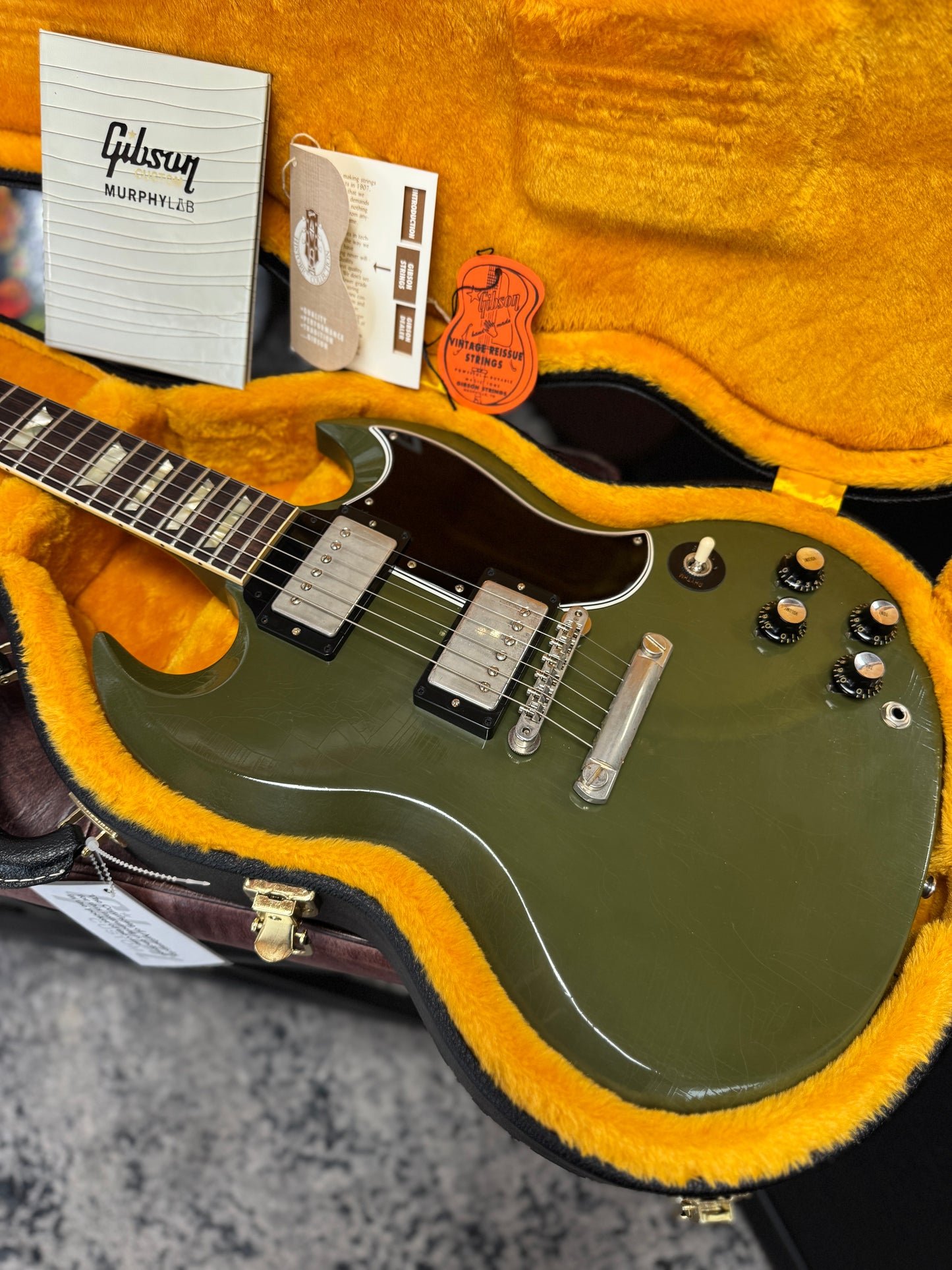 Gibson Custom Shop 1961 SG Les Paul Standard "CME Spec" Antique Olive Drab Ultra Light Aged