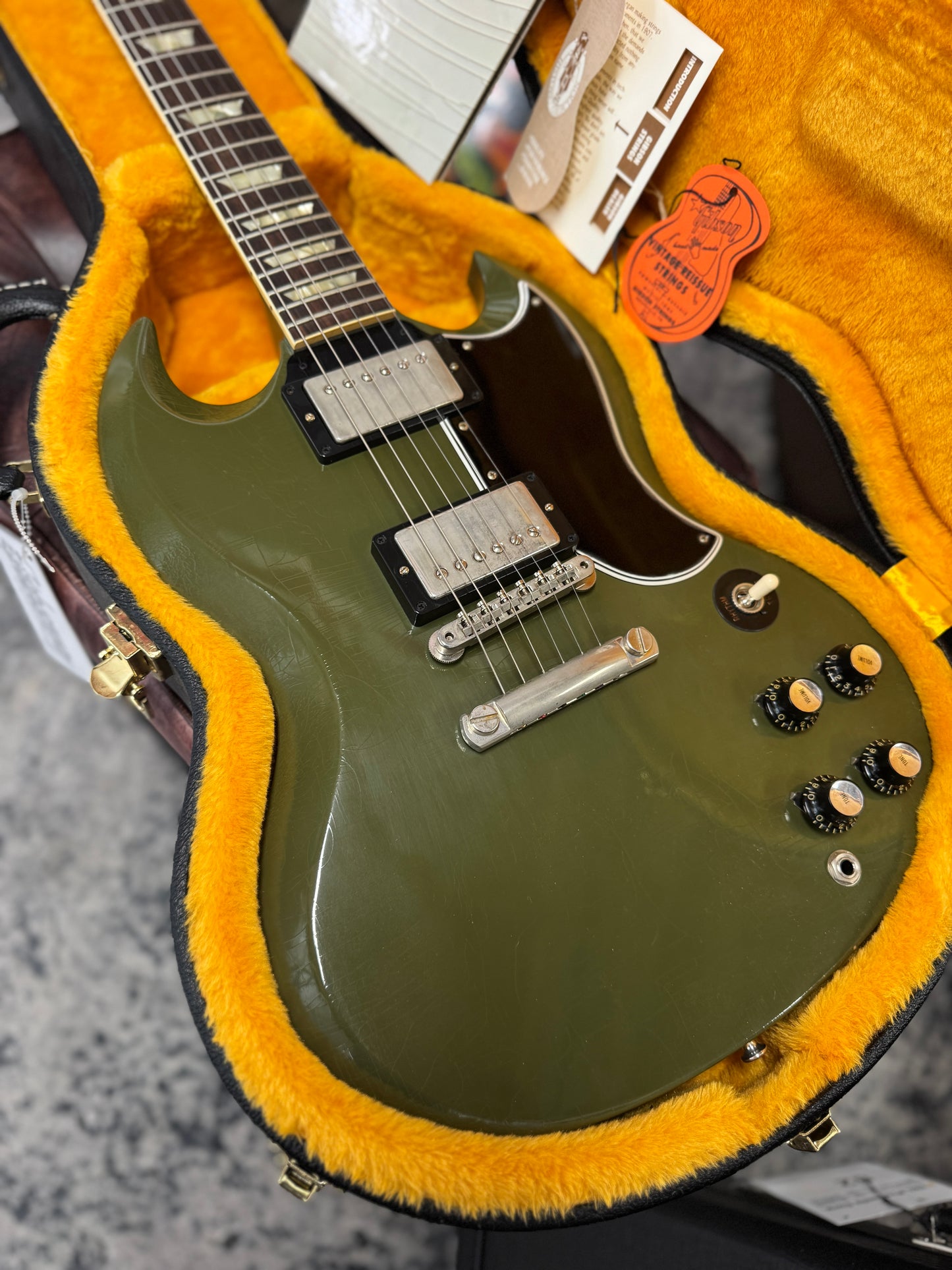 Gibson Custom Shop 1961 SG Les Paul Standard "CME Spec" Antique Olive Drab Ultra Light Aged