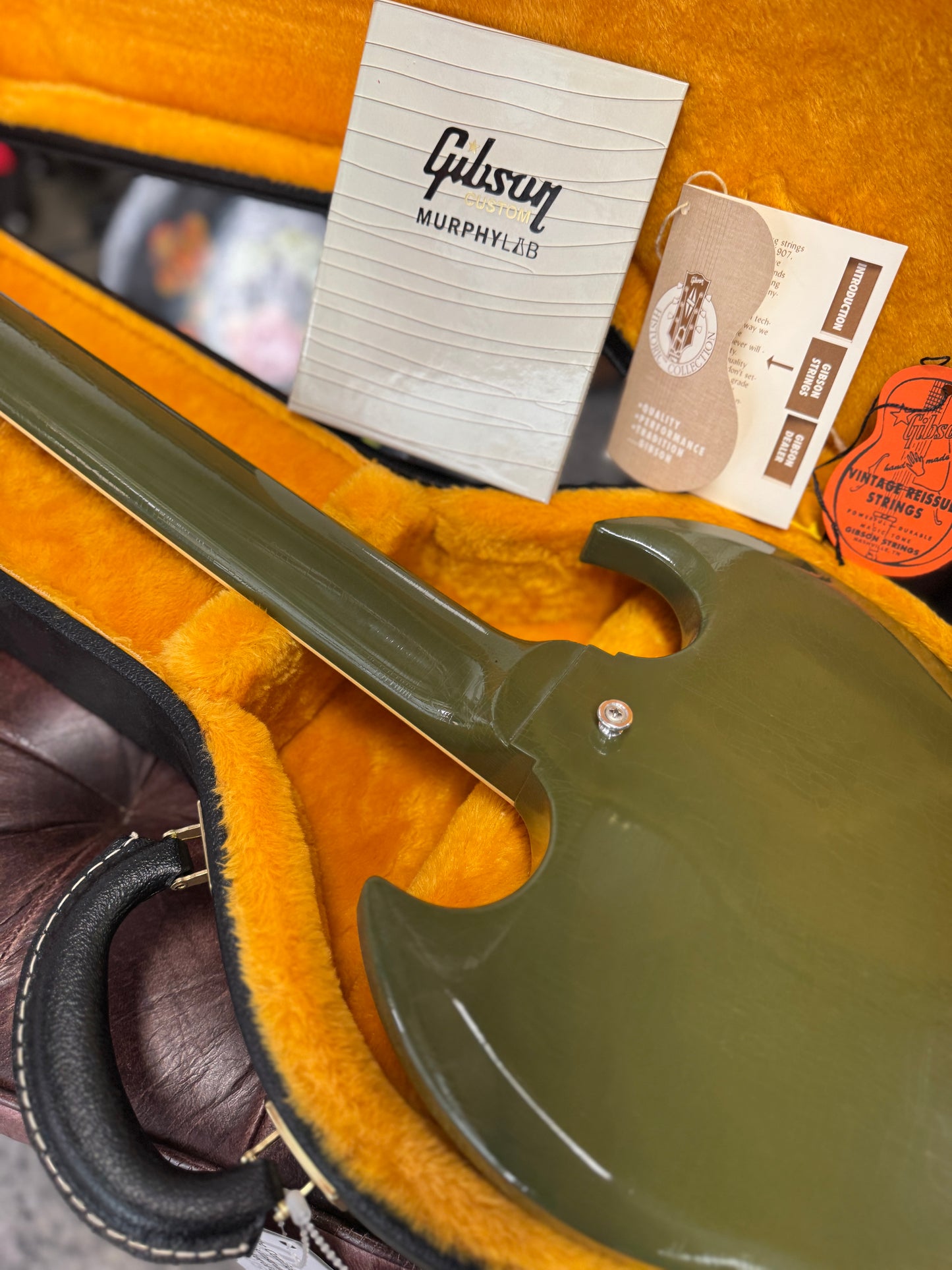 Gibson Custom Shop 1961 SG Les Paul Standard "CME Spec" Antique Olive Drab Ultra Light Aged
