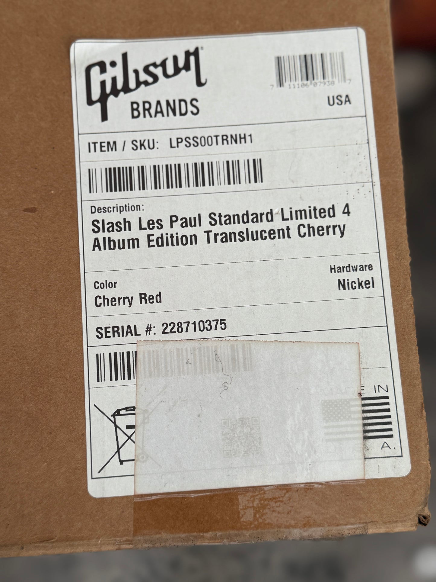 Gibson SLASH Signature Les Paul Standard Limited 4 Album 2022 - Translucent Cherry