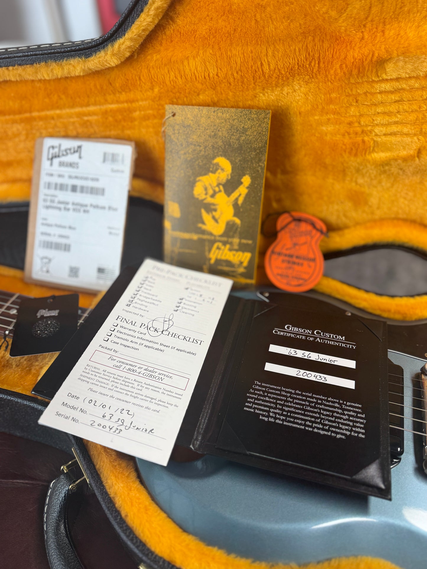 Gibson Custom Shop Special Order '63 SG Junior Antique Pelham Blue