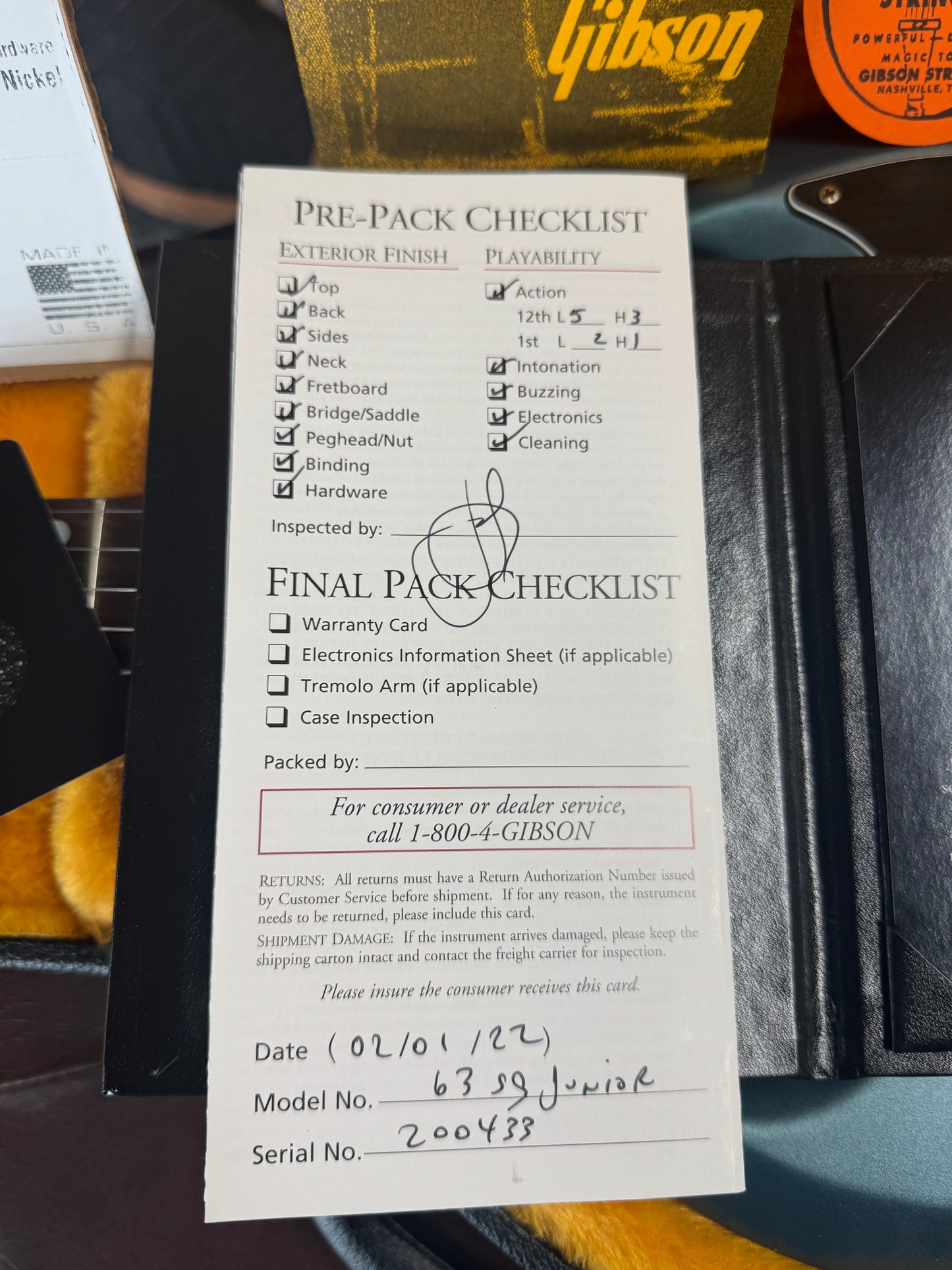 Gibson Custom Shop Special Order '63 SG Junior Antique Pelham Blue