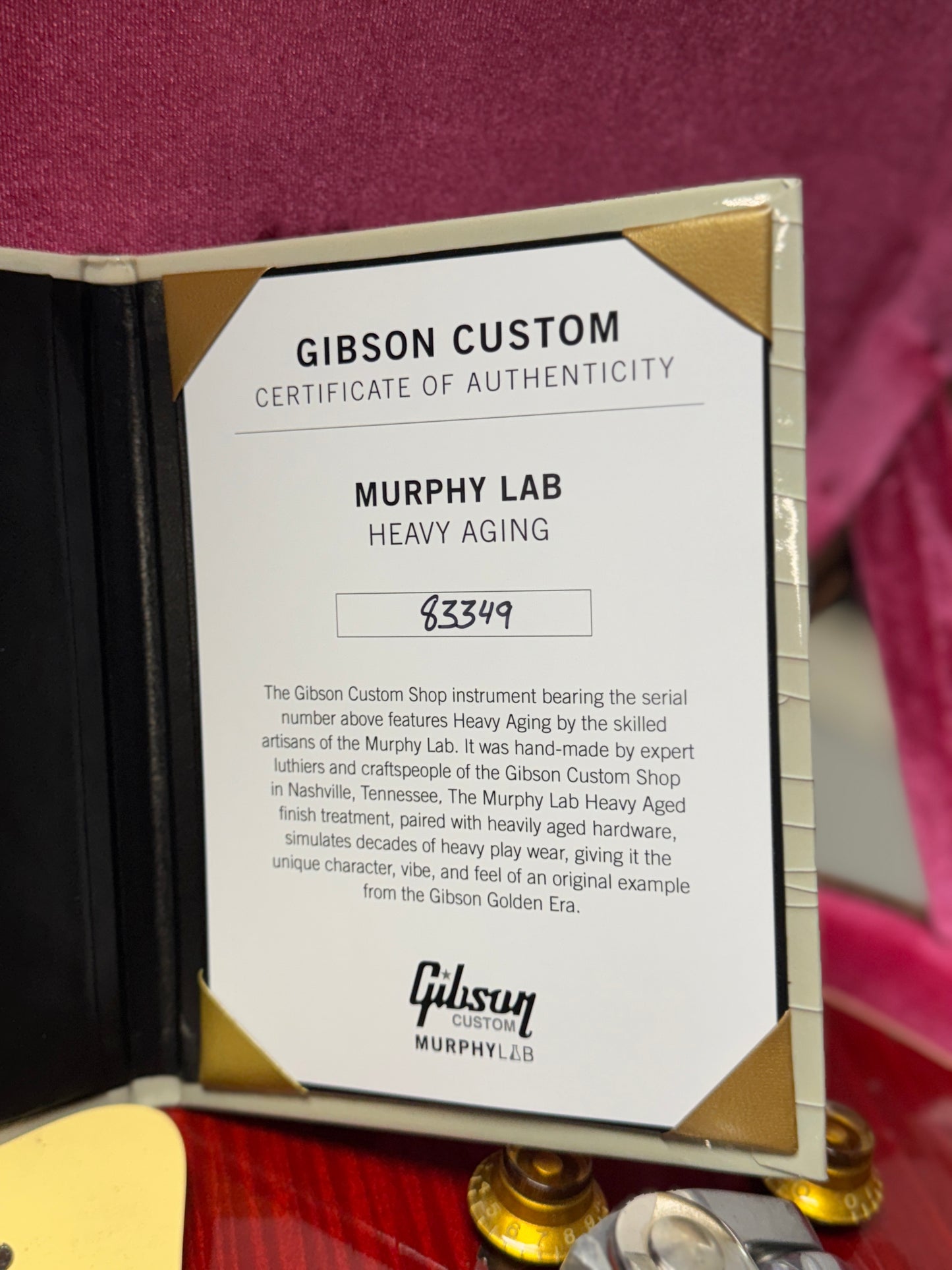 Gibson Custom Shop Murphy Lab '58 Les Paul Standard Reissue Heavy Aged Sweet Cherry Red