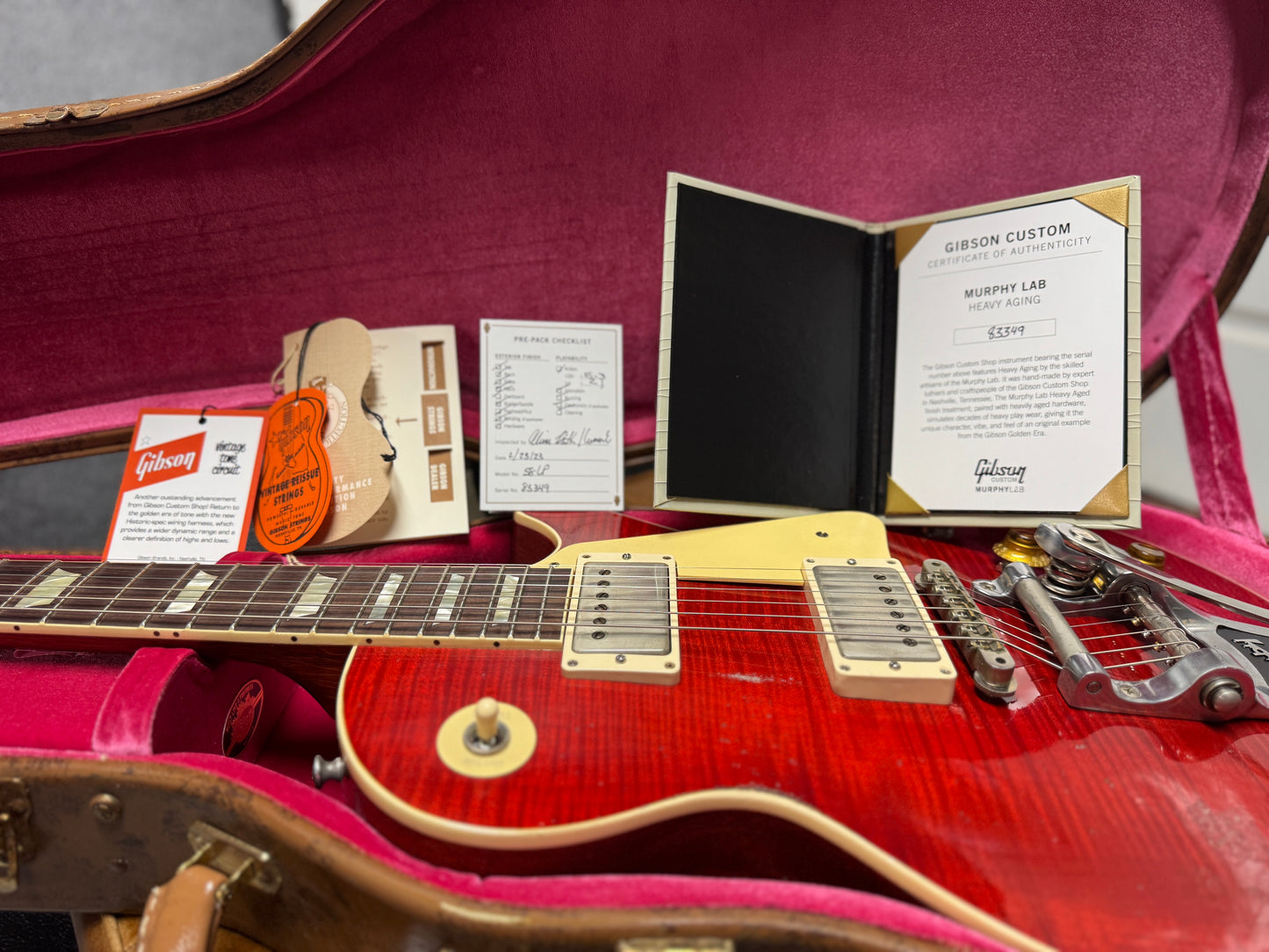 Gibson Custom Shop Murphy Lab '58 Les Paul Standard Reissue Heavy Aged Sweet Cherry Red