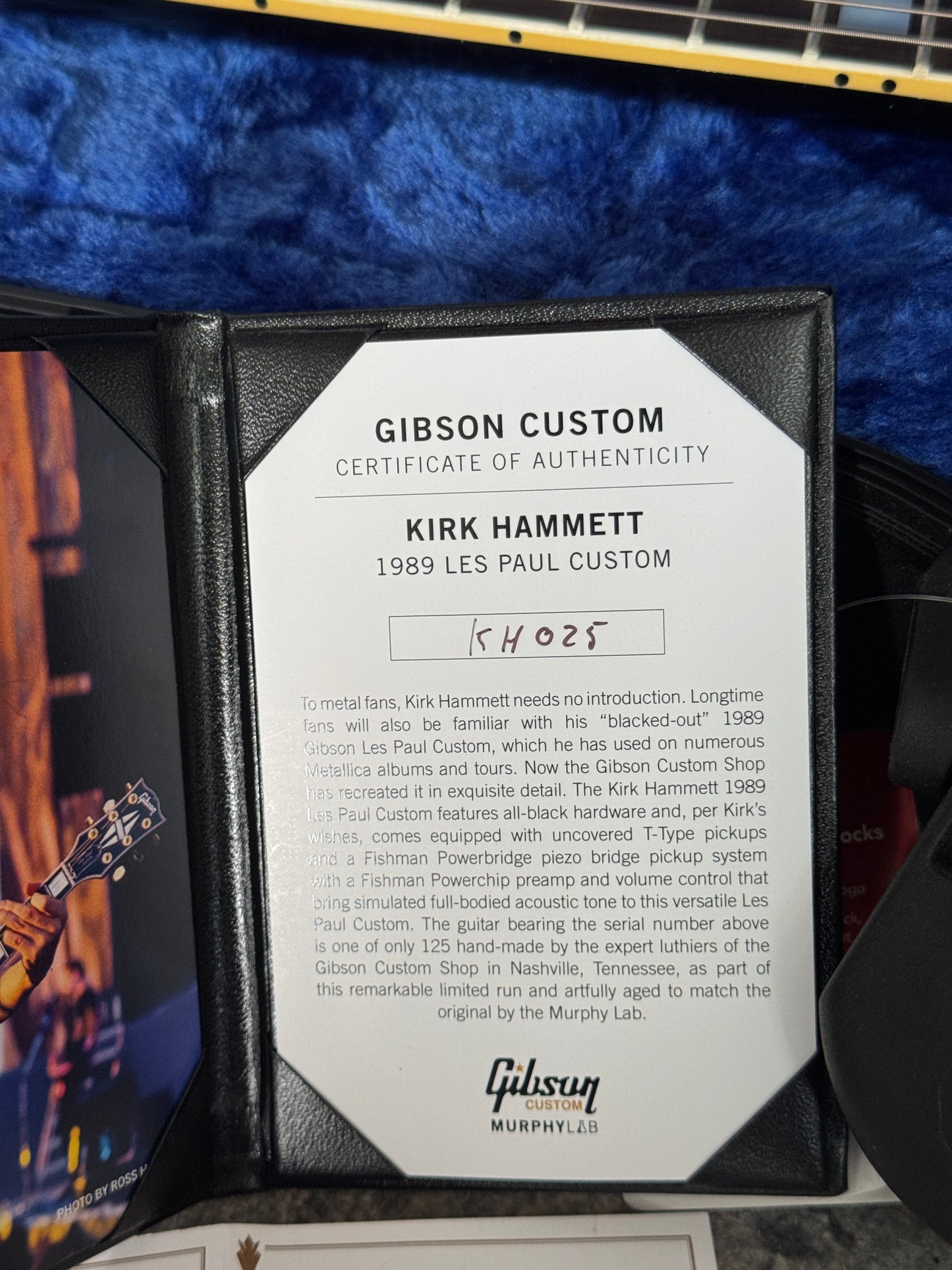 Gibson Custom Shop Murphy Lab Kirk Hammett '89 Les Paul Custom 2024 - Ebony #25 of 125 with Signed Wah!!!