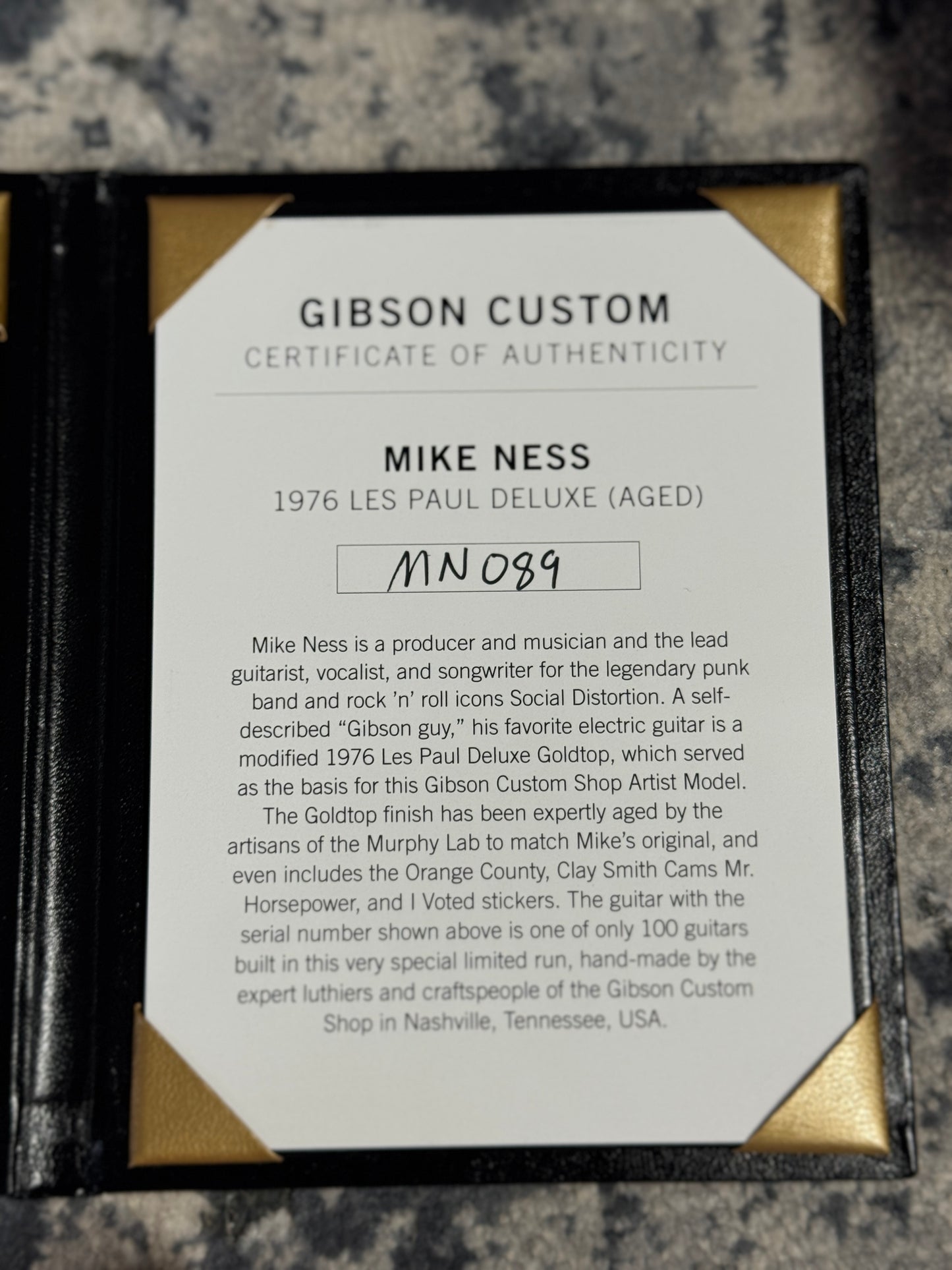 Gibson Custom Shop Limited Edition Mike Ness 1976 Les Paul Deluxe